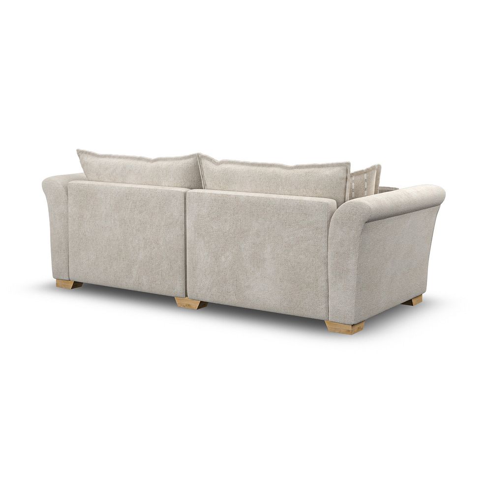 Milldale 4 Seater Sofa in Milo Cream Fabric with Linen Scatters 3