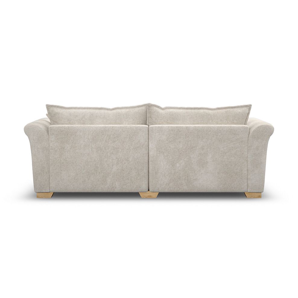 Milldale 4 Seater Sofa in Milo Cream Fabric with Linen Scatters 4