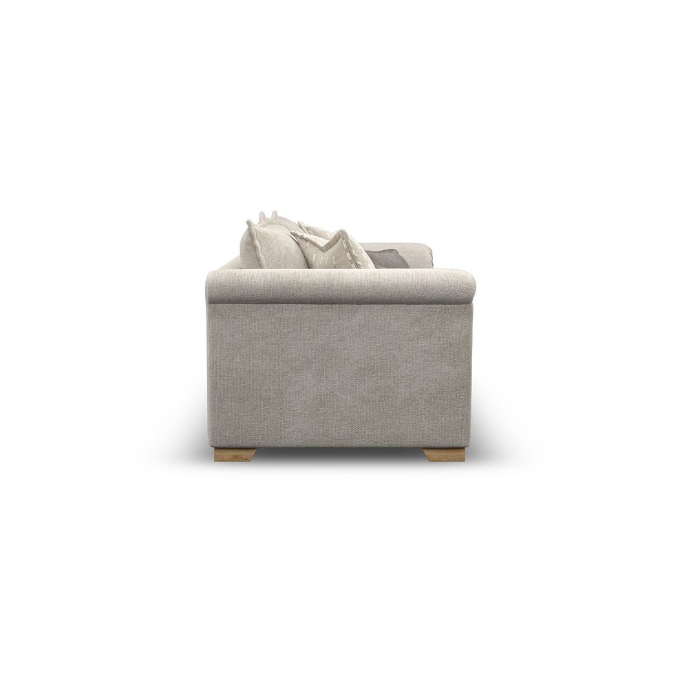 Milldale 4 Seater Sofa in Milo Cream Fabric with Linen Scatters 5