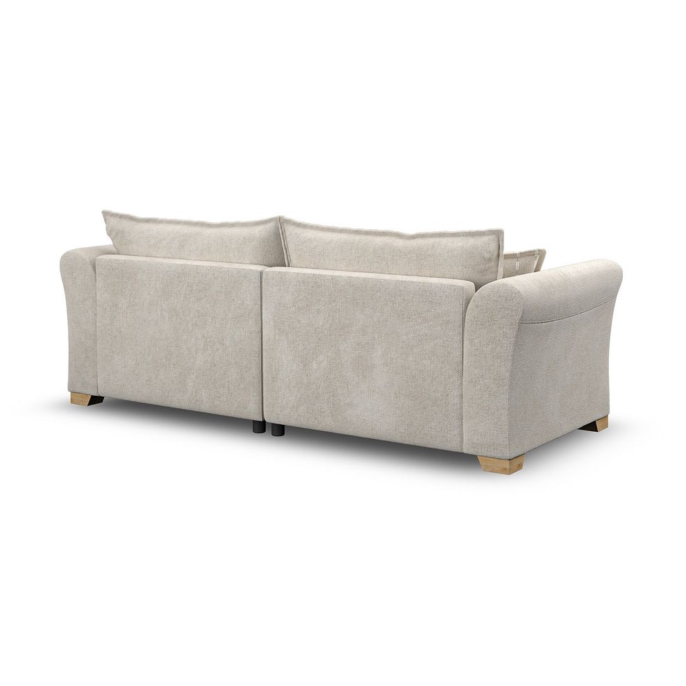Milldale 4 Seater Sofa in Milo Cream Fabric with Linen Scatters 5