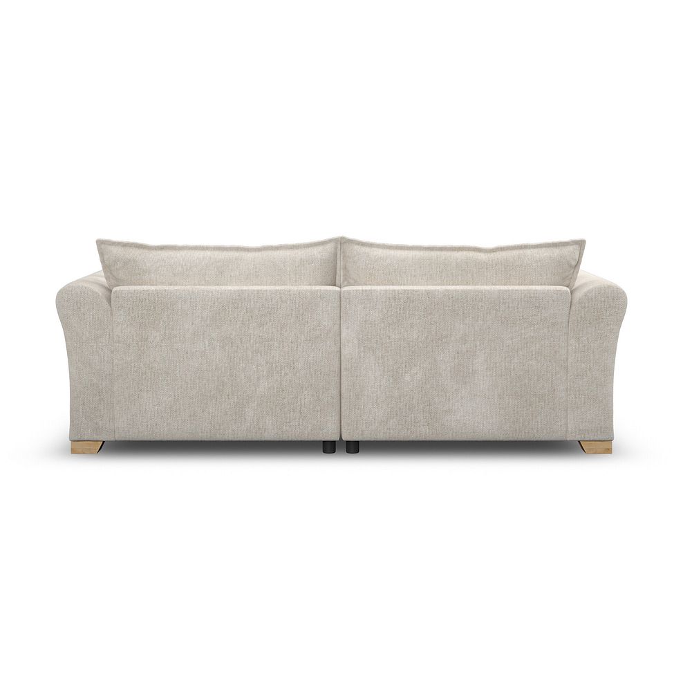 Milldale 4 Seater Sofa in Milo Cream Fabric with Linen Scatters 6