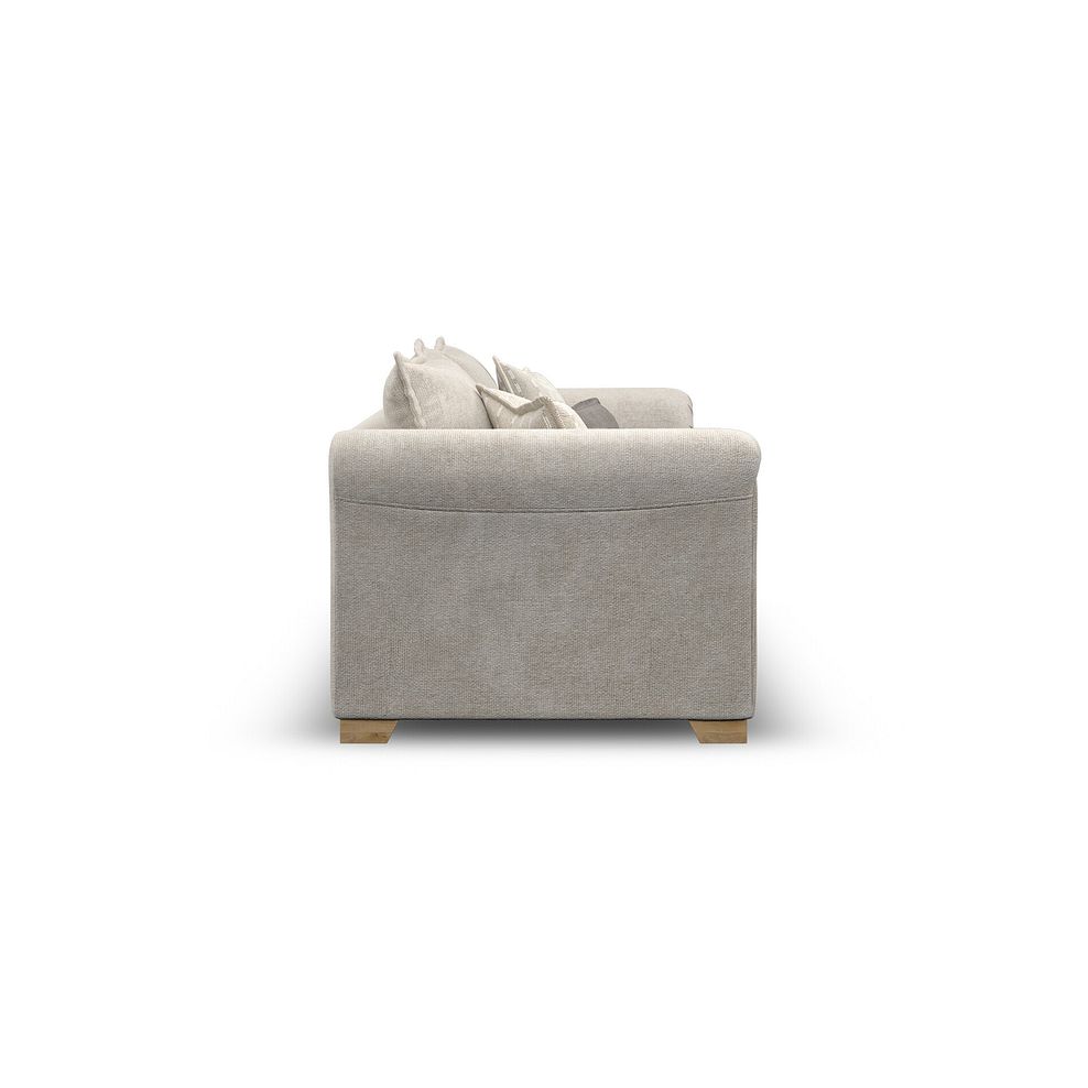 Milldale 4 Seater Sofa in Milo Cream Fabric with Linen Scatters 7