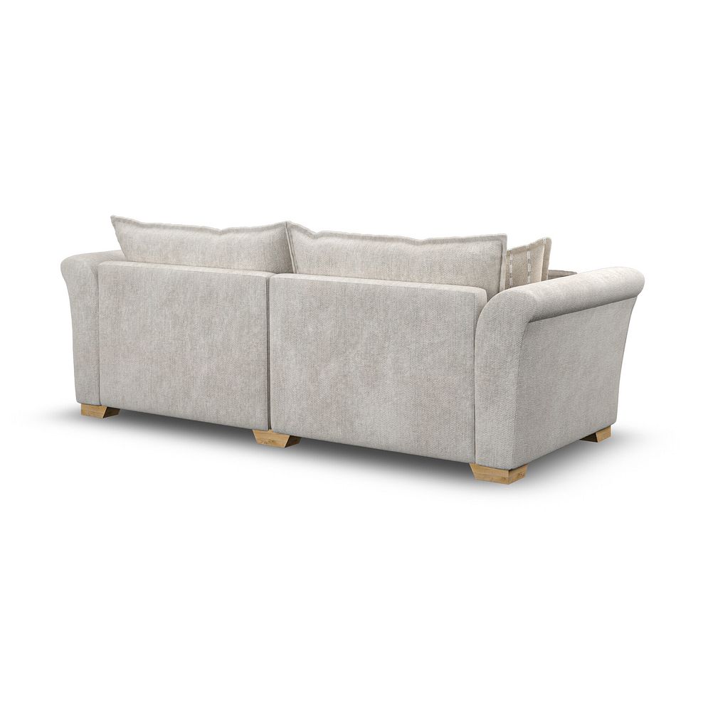 Milldale 4 Seater Sofa in  Milo Ivory Fabric with Linen Scatters 3