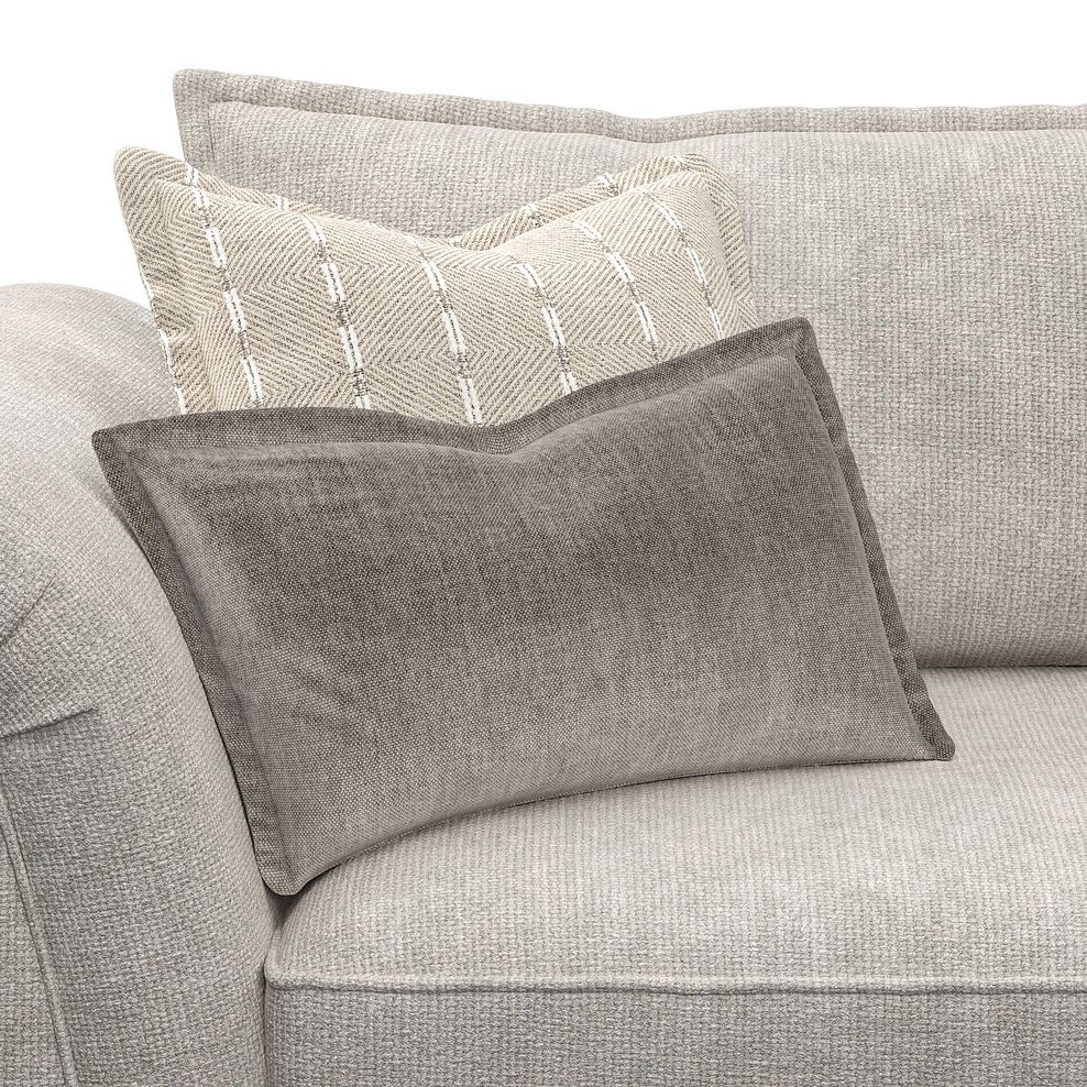 Milldale 4 Seater Sofa in  Milo Ivory Fabric with Linen Scatters 8