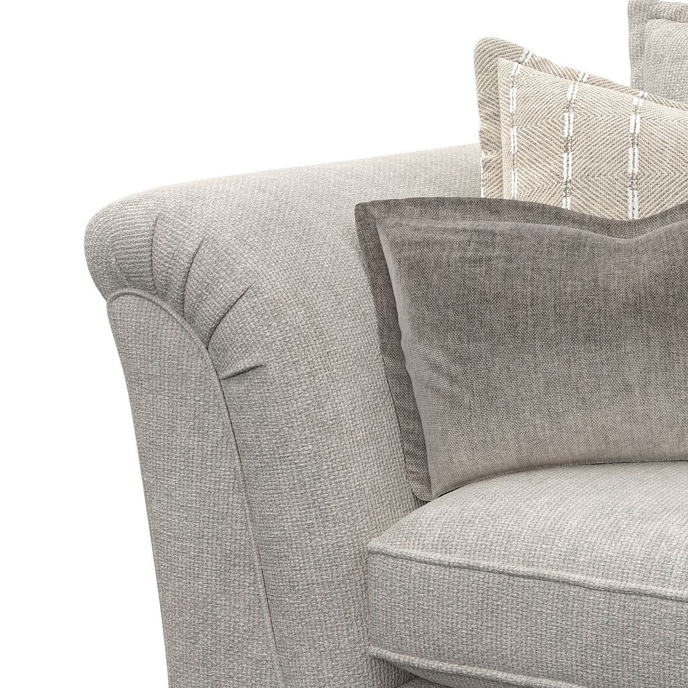 Milldale 4 Seater Sofa in  Milo Ivory Fabric with Linen Scatters 9