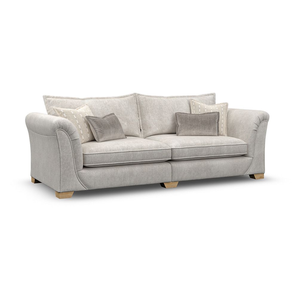 Milldale 4 Seater Sofa in  Milo Ivory Fabric with Linen Scatters 3