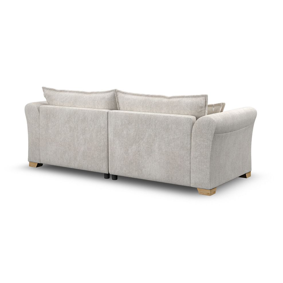 Milldale 4 Seater Sofa in  Milo Ivory Fabric with Linen Scatters 5