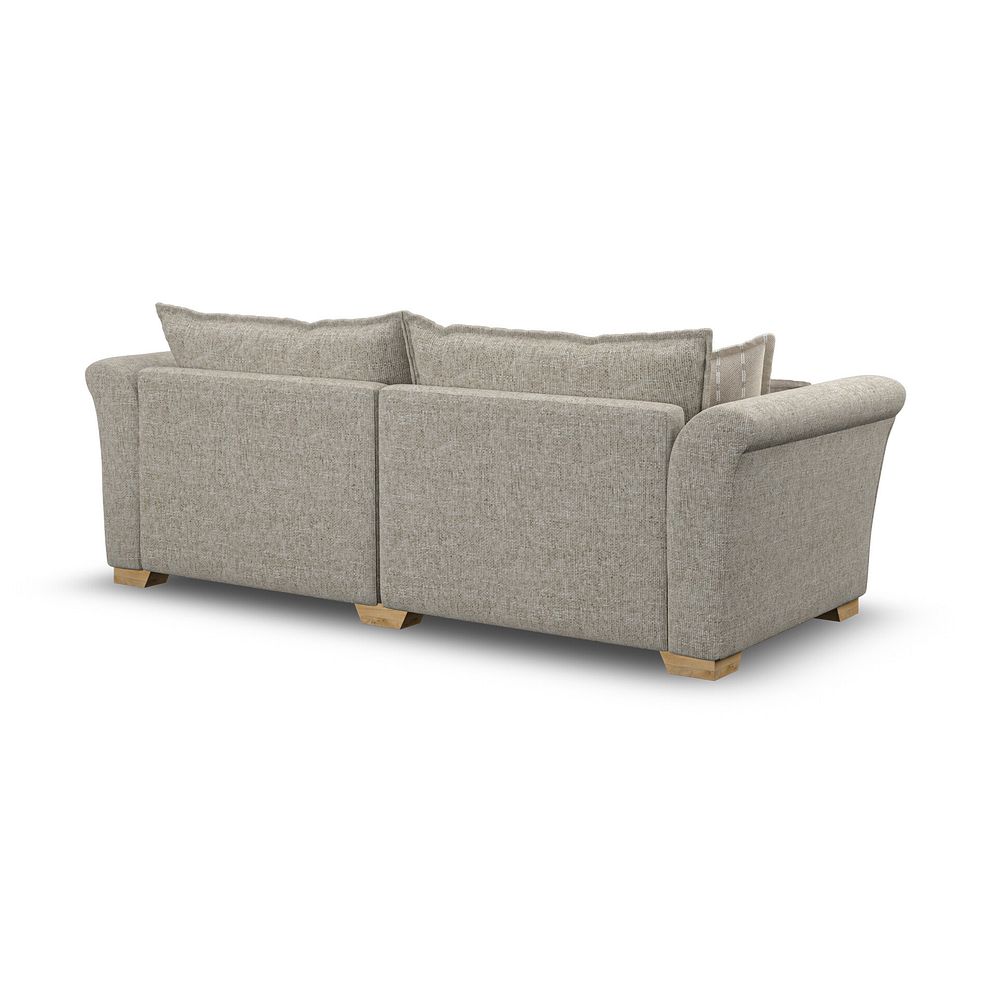 Milldale 4 Seater Sofa in Milo Mink Fabric with Linen Scatters 3