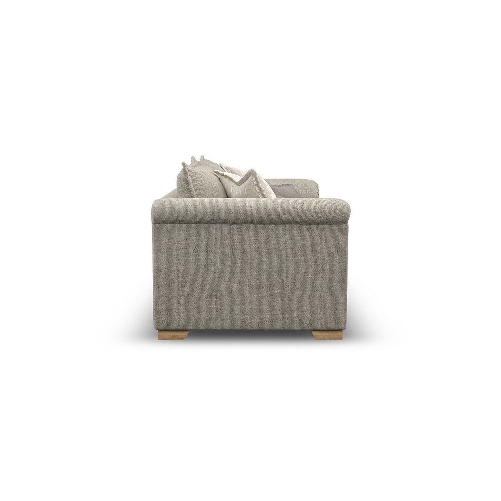 Milldale 4 Seater Sofa in Milo Mink Fabric with Linen Scatters 5