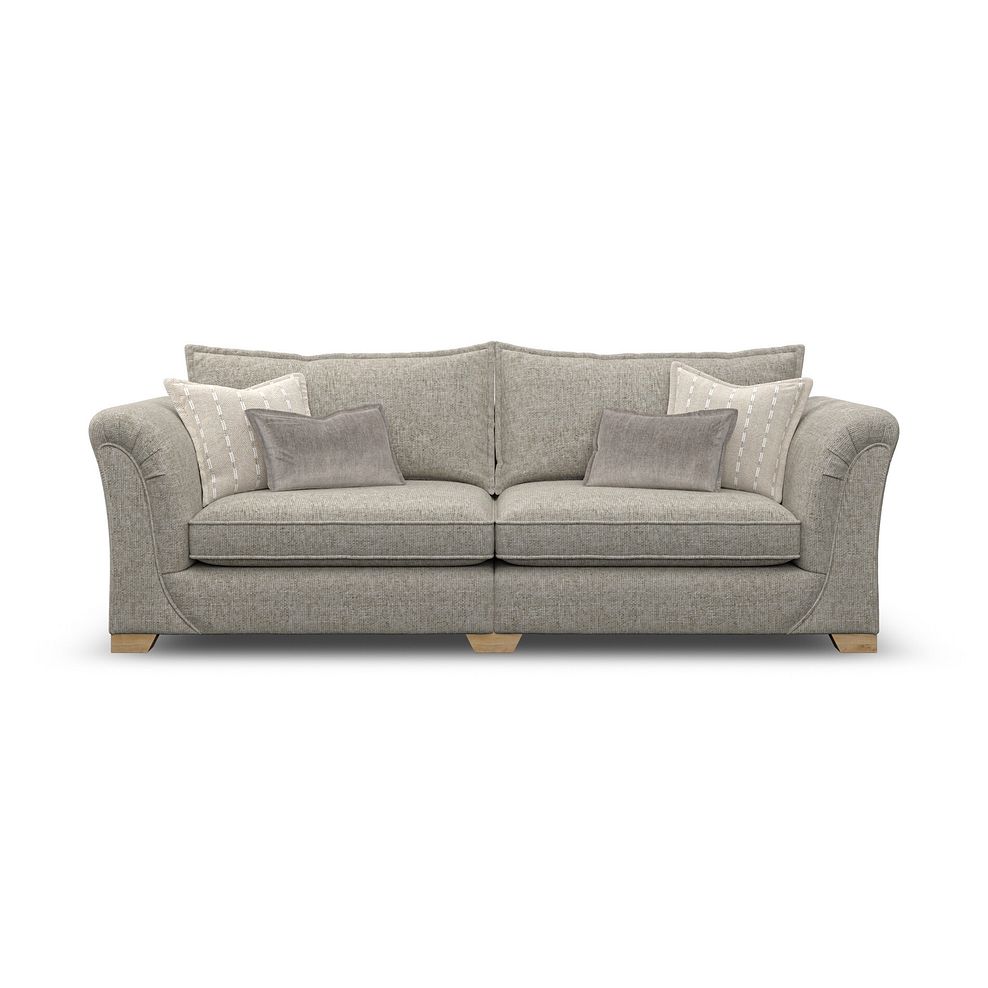 Milldale 4 Seater Sofa in Milo Mink Fabric with Linen Scatters 7