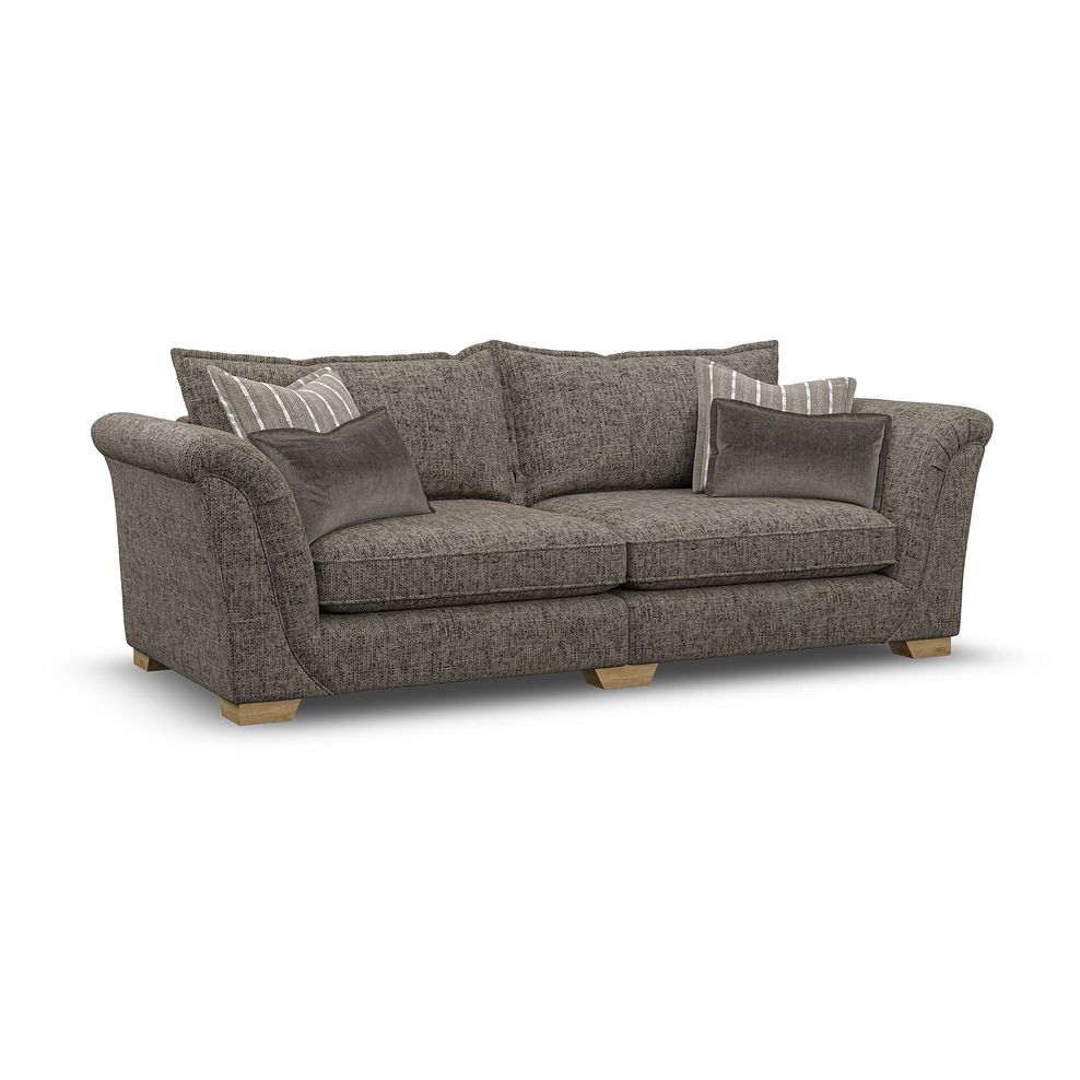 Milldale 4 Seater Sofa in  Milo Mocha Fabric with Earth Scatters 1