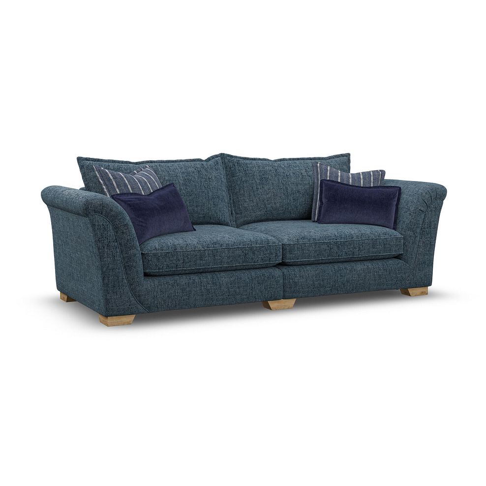 Milldale 4 Seater Sofa in  Milo Navy Fabric with Navy Scatters 1