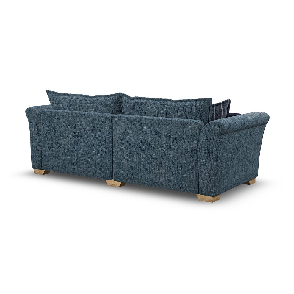 Milldale 4 Seater Sofa in  Milo Navy Fabric with Navy Scatters 3