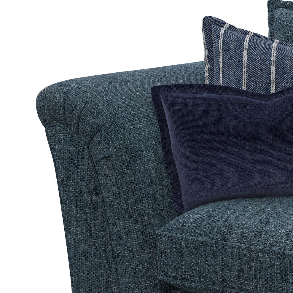 Milldale 4 Seater Sofa in  Milo Navy Fabric with Navy Scatters 9