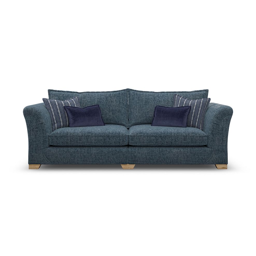 Milldale 4 Seater Sofa in  Milo Navy Fabric with Navy Scatters 4