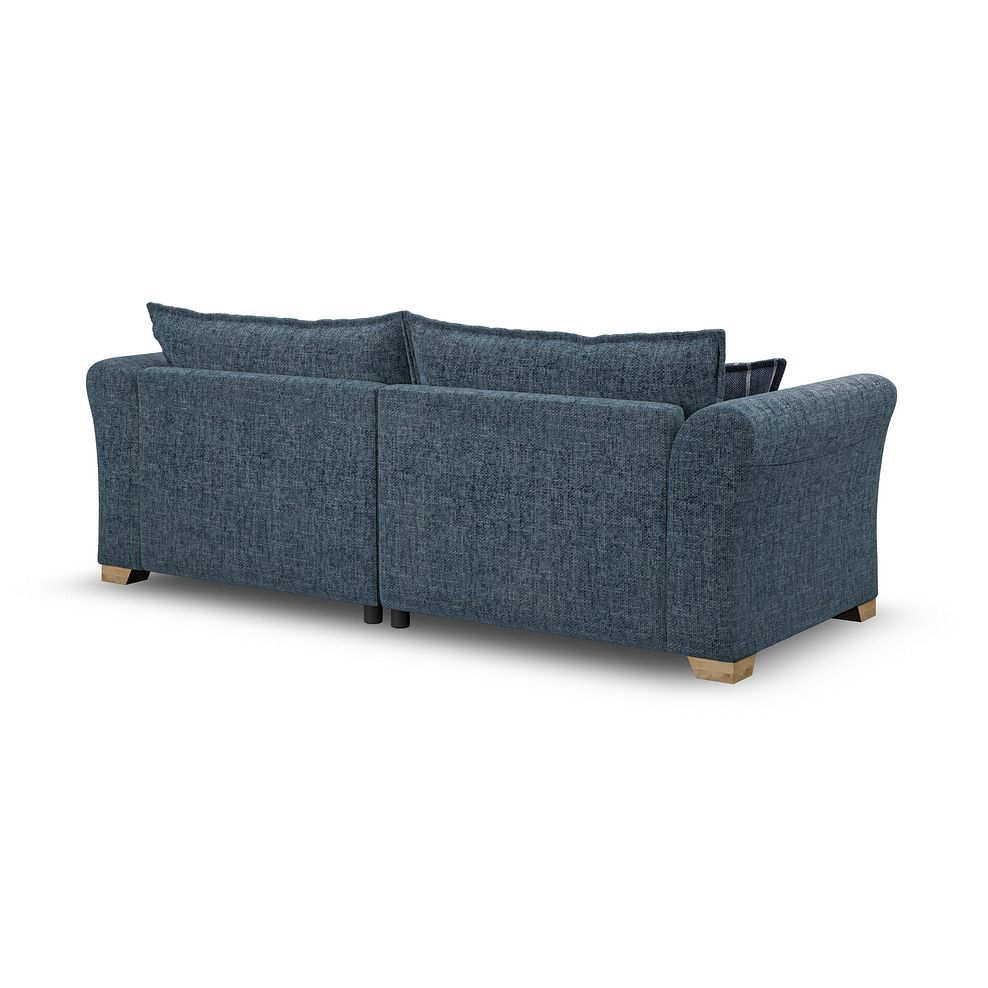 Milldale 4 Seater Sofa in  Milo Navy Fabric with Navy Scatters 5