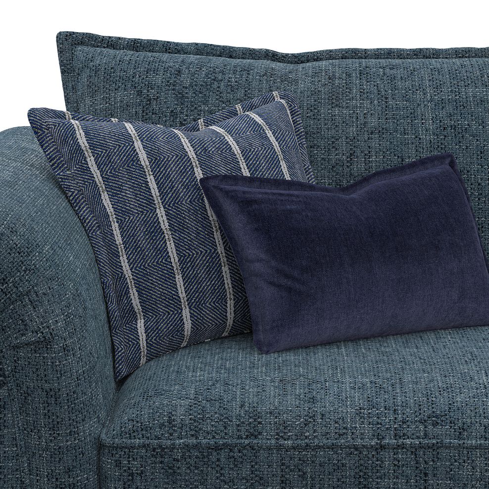 Milldale 4 Seater Sofa in  Milo Navy Fabric with Navy Scatters 8