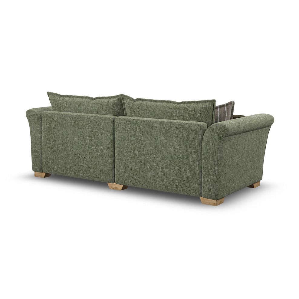 Milldale 4 Seater Sofa in Milo Olive Fabric with Earth Scatters 3