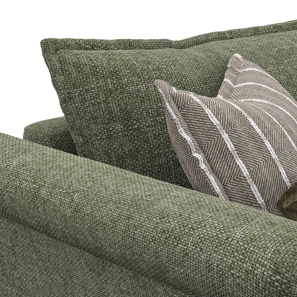 Milldale 4 Seater Sofa in Milo Olive Fabric with Earth Scatters 10