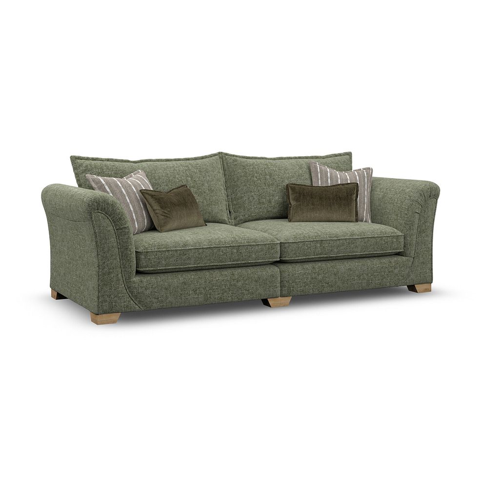 Milldale 4 Seater Sofa in Milo Olive Fabric with Earth Scatters 3