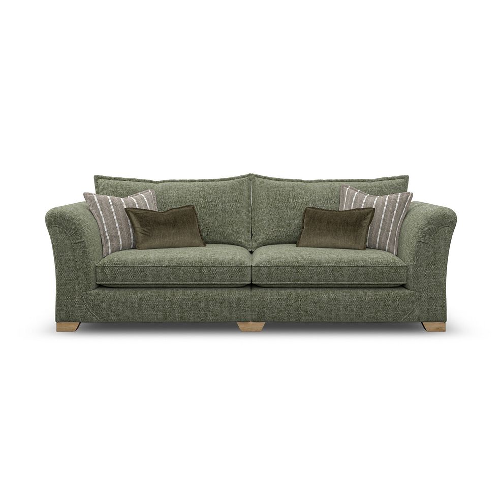 Milldale 4 Seater Sofa in Milo Olive Fabric with Earth Scatters 4