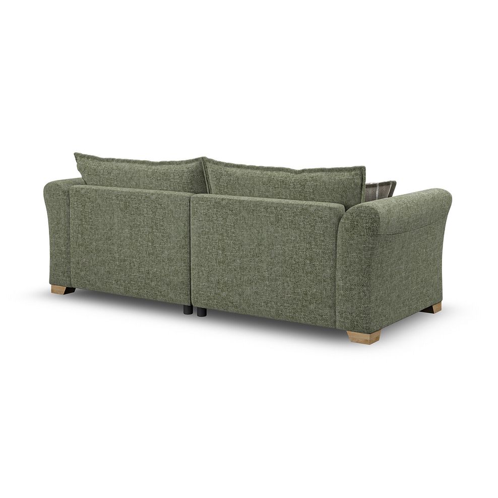 Milldale 4 Seater Sofa in Milo Olive Fabric with Earth Scatters 5