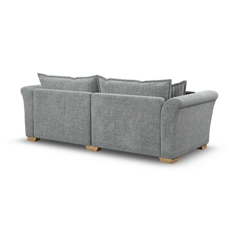 Milldale 4 Seater Sofa in Milo Pewter Fabric with Grey Scatters 3