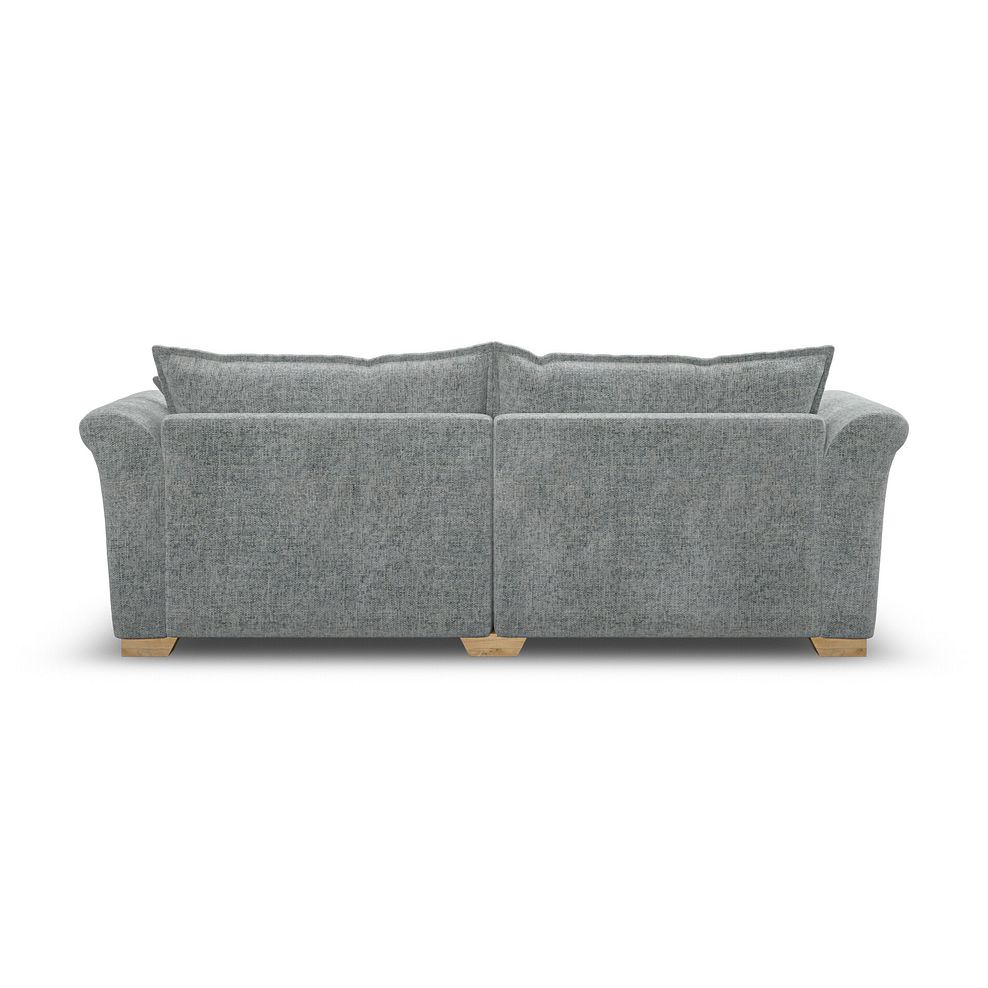 Milldale 4 Seater Sofa in Milo Pewter Fabric with Grey Scatters 4