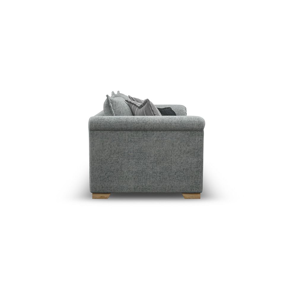 Milldale 4 Seater Sofa in Milo Pewter Fabric with Grey Scatters 5