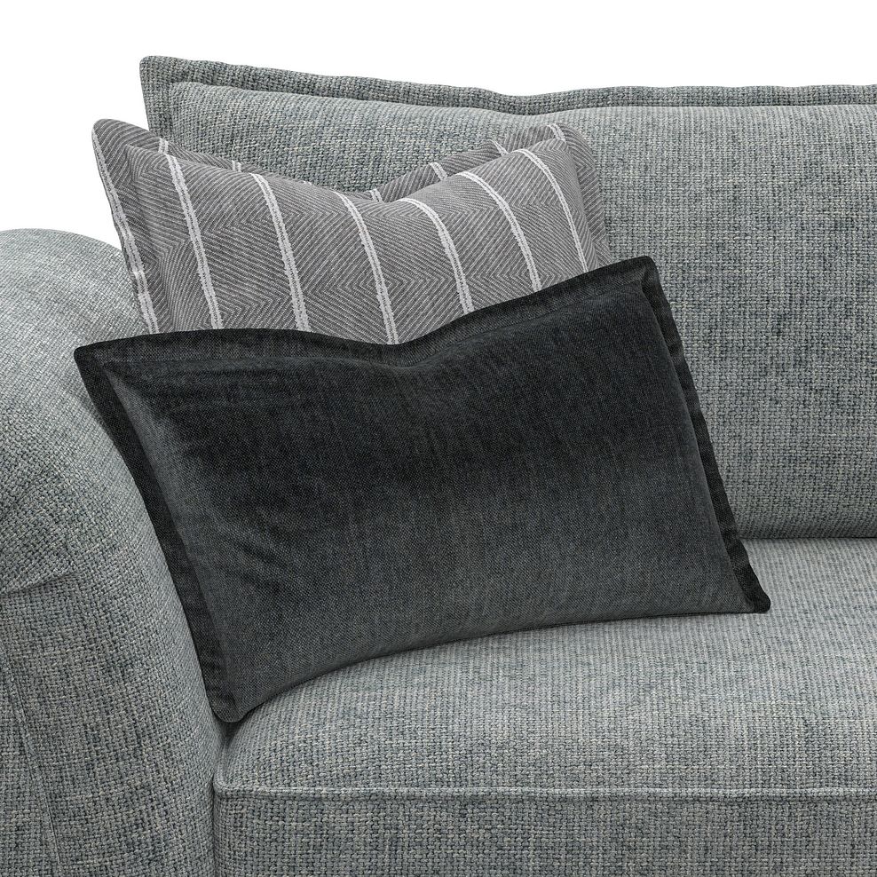 Milldale 4 Seater Sofa in Milo Pewter Fabric with Grey Scatters 8