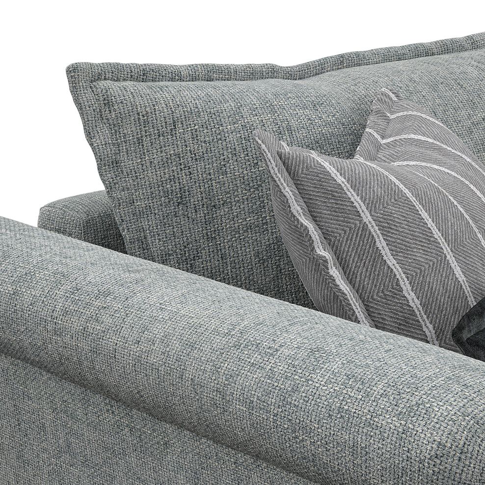 Milldale 4 Seater Sofa in Milo Pewter Fabric with Grey Scatters 10