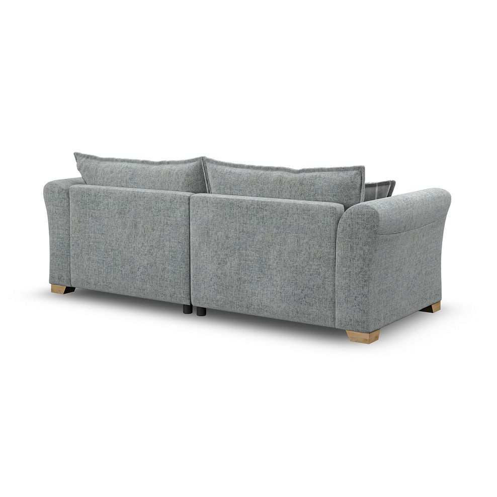 Milldale 4 Seater Sofa in Milo Pewter Fabric with Grey Scatters 5