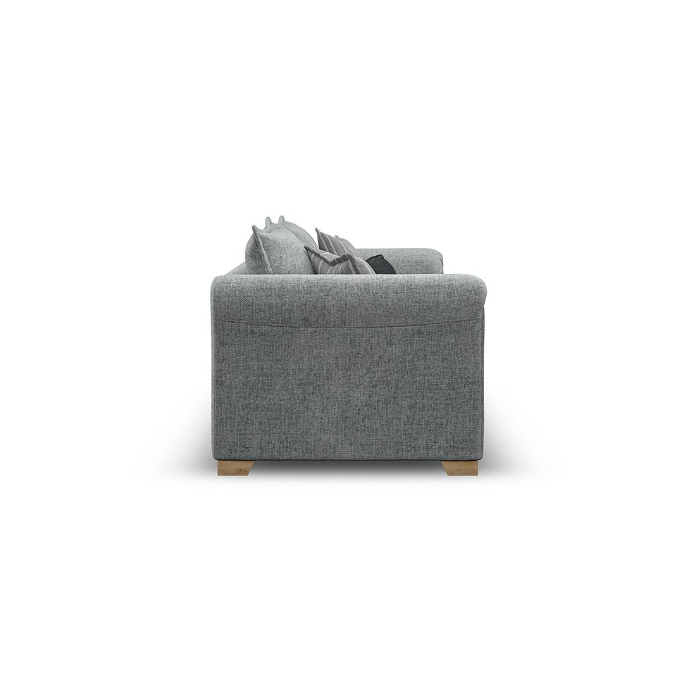 Milldale 4 Seater Sofa in Milo Pewter Fabric with Grey Scatters 7