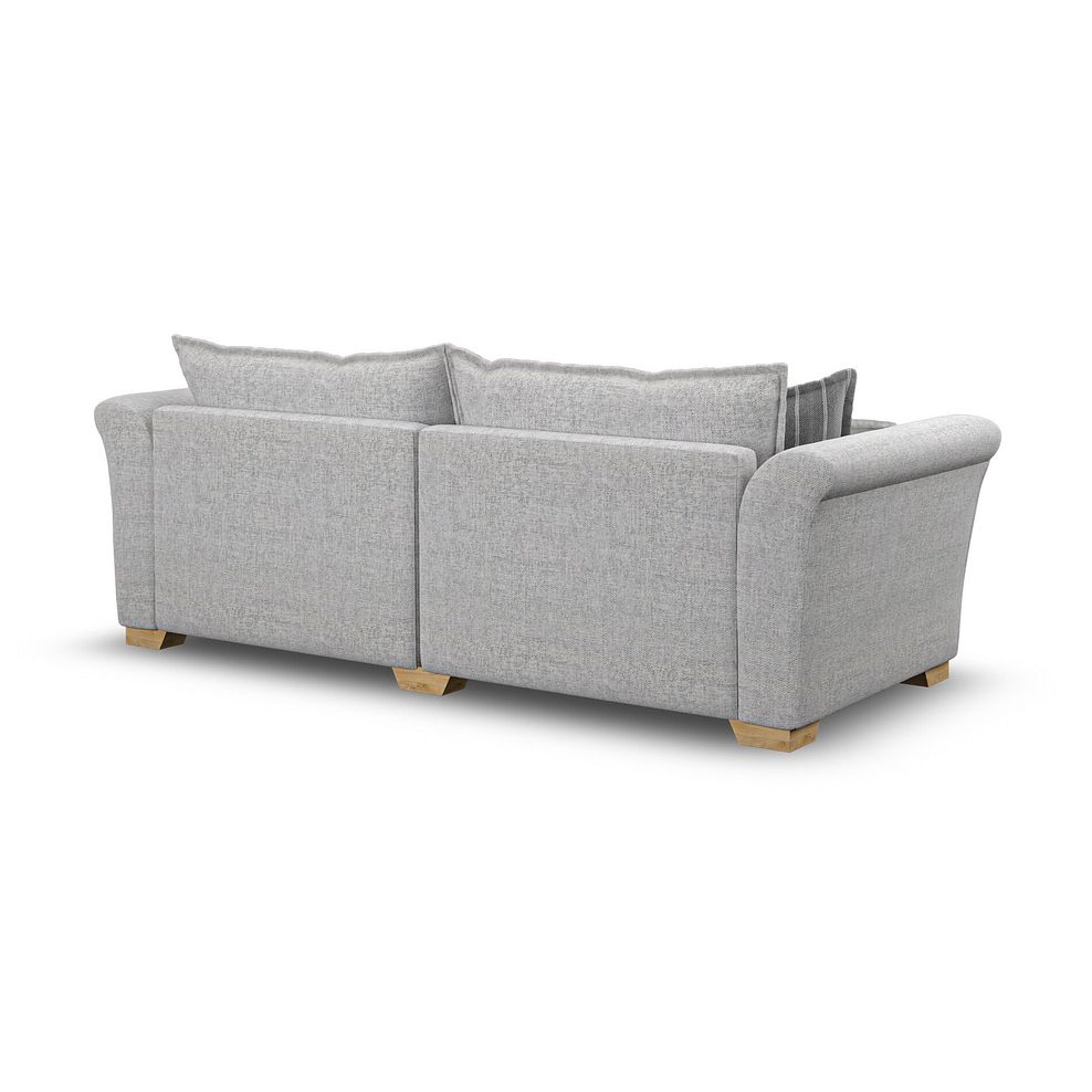 Milldale 4 Seater Sofa in Milo Silver Fabric with Grey Scatters 3