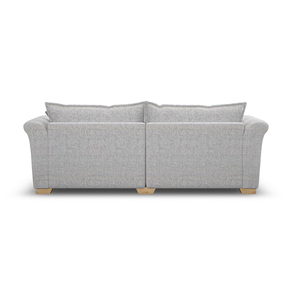 Milldale 4 Seater Sofa in Milo Silver Fabric with Grey Scatters 4