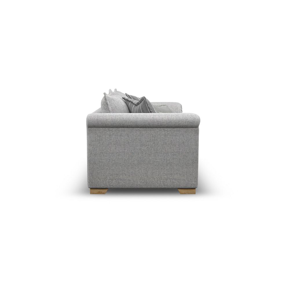 Milldale 4 Seater Sofa in Milo Silver Fabric with Grey Scatters 5