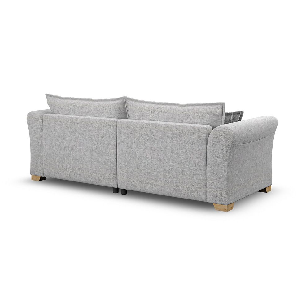 Milldale 4 Seater Sofa in Milo Silver Fabric with Grey Scatters 5
