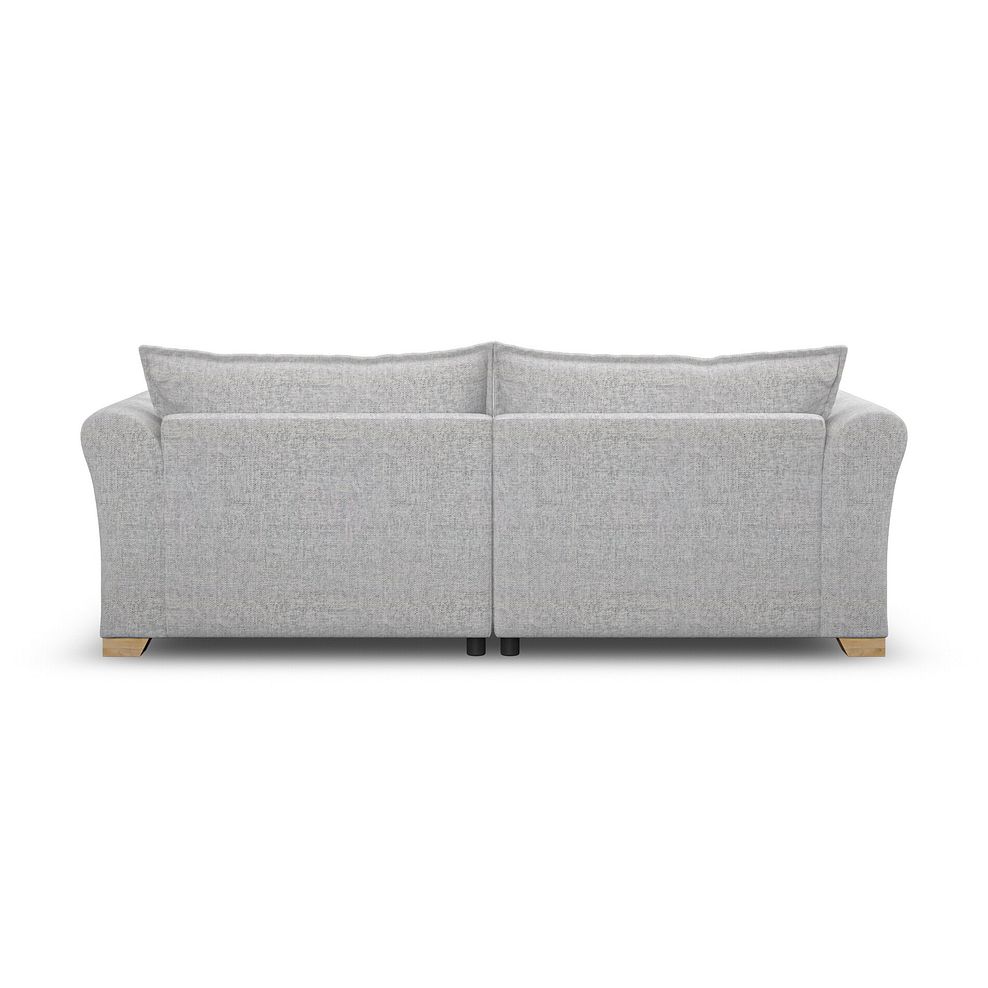 Milldale 4 Seater Sofa in Milo Silver Fabric with Grey Scatters 6
