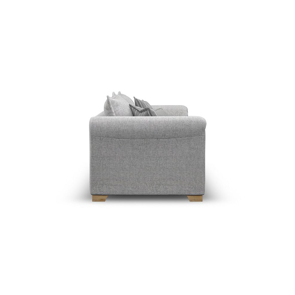 Milldale 4 Seater Sofa in Milo Silver Fabric with Grey Scatters 7
