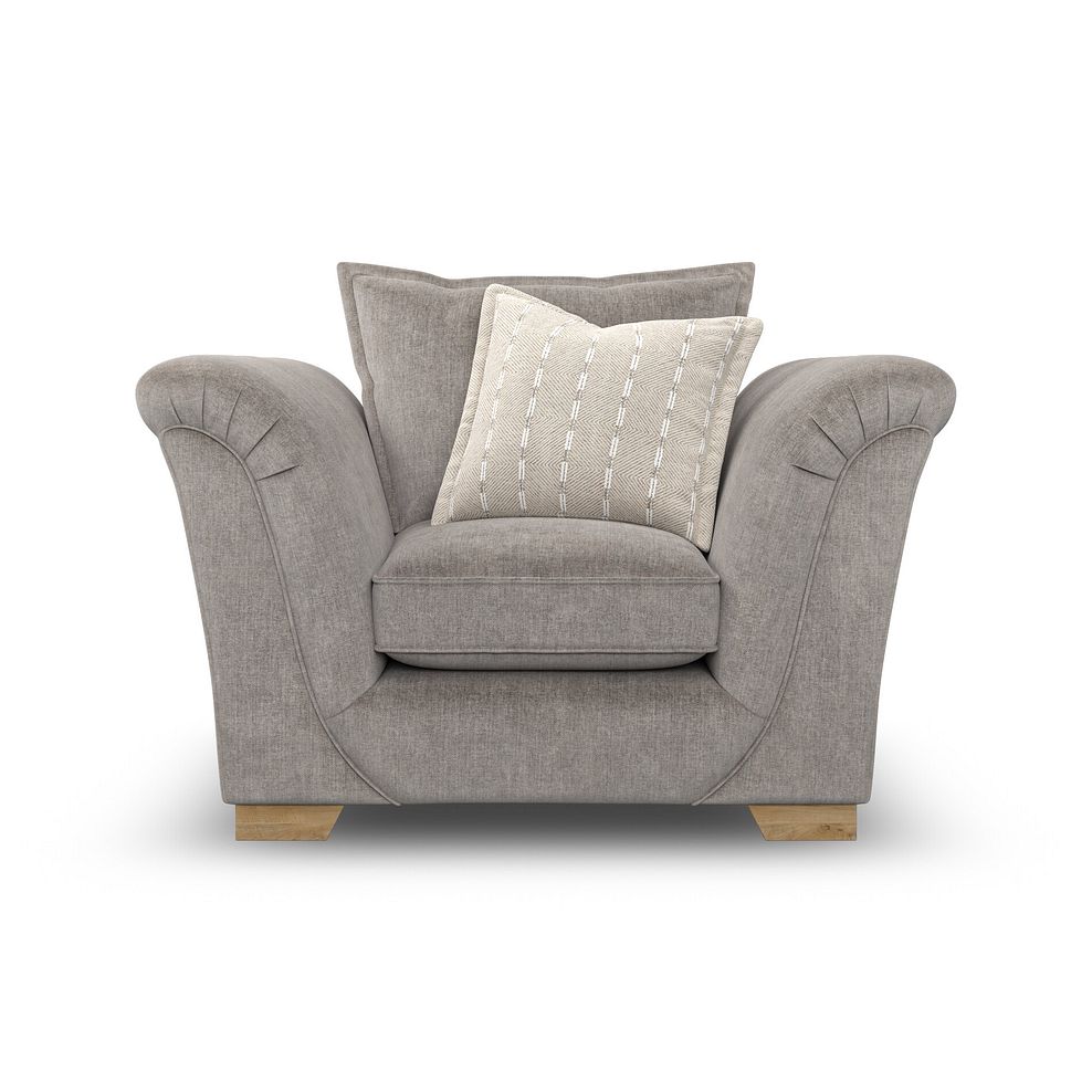 Milldale Armchair in Garda Acier Fabric with Linen Scatters 2
