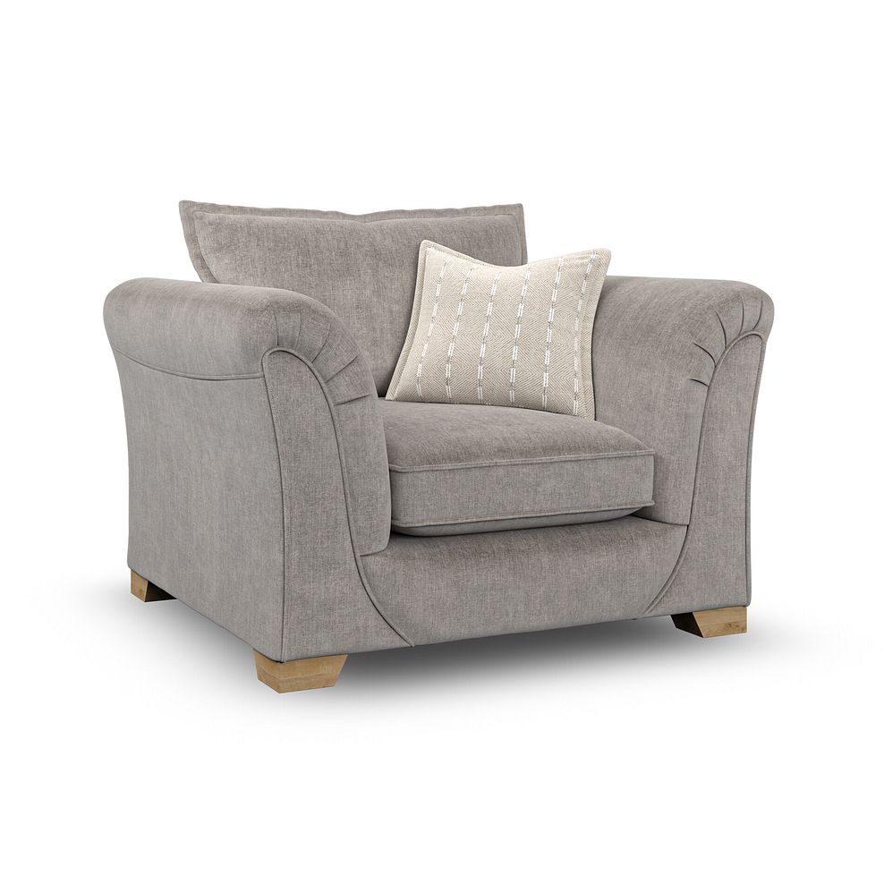 Milldale Armchair in Garda Acier Fabric with Linen Scatters 3