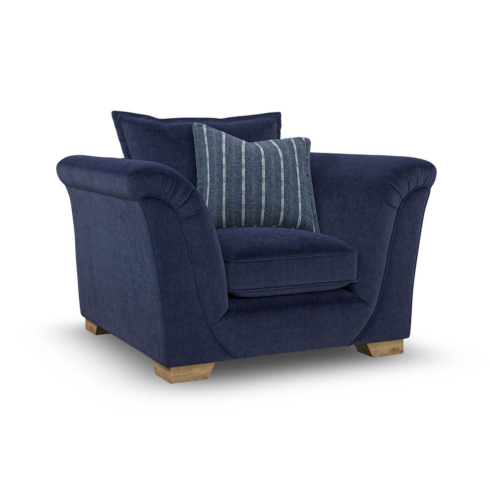 Milldale Armchair in Garda Atomic Fabric with Navy Scatters 1