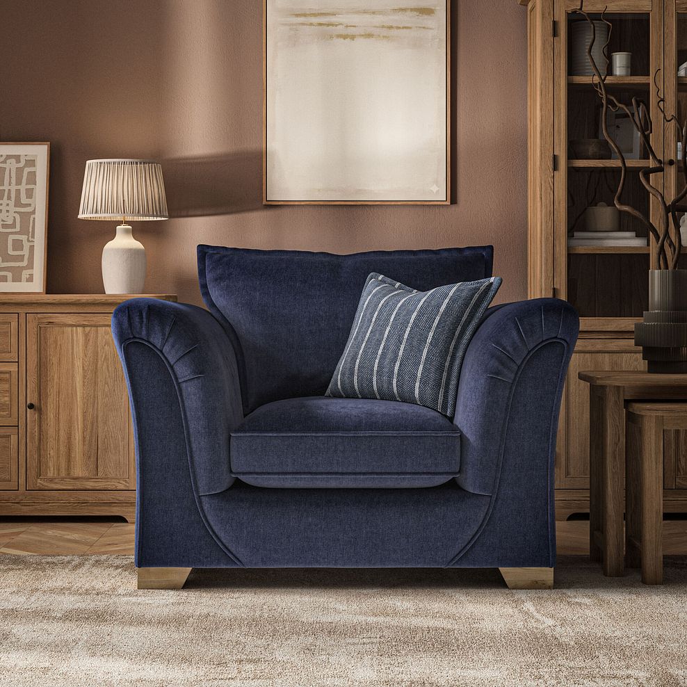 Milldale Armchair in Garda Atomic Fabric with Navy Scatters 2
