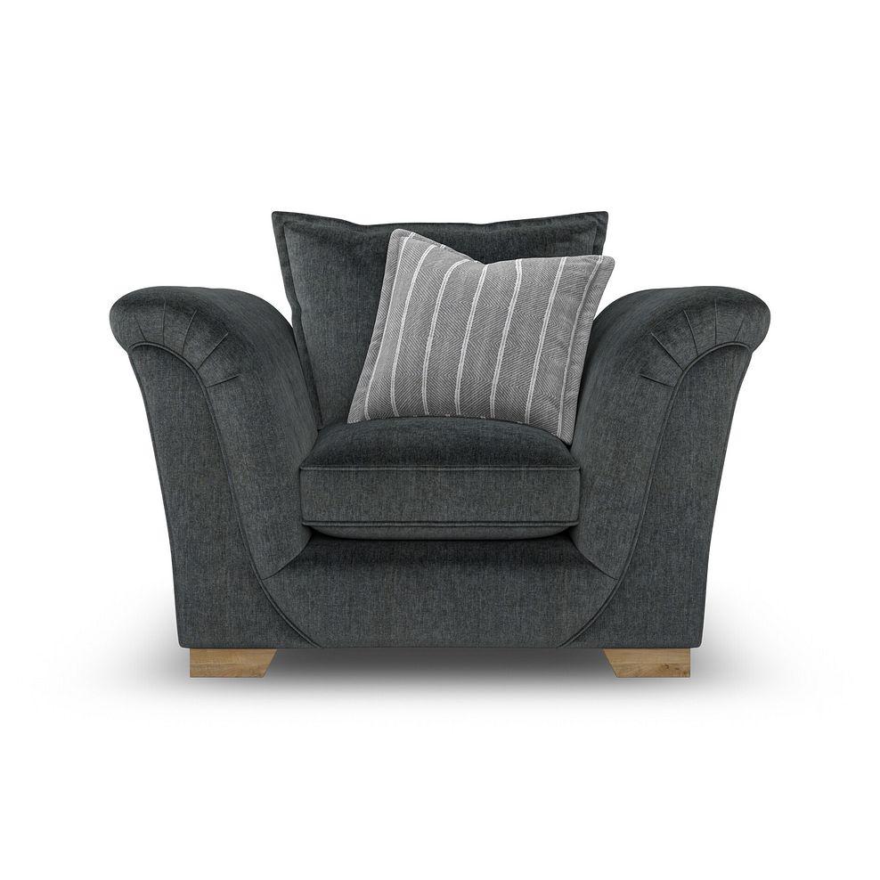 Milldale Armchair in Garda Carbon Fabric with Grey Scatters 2