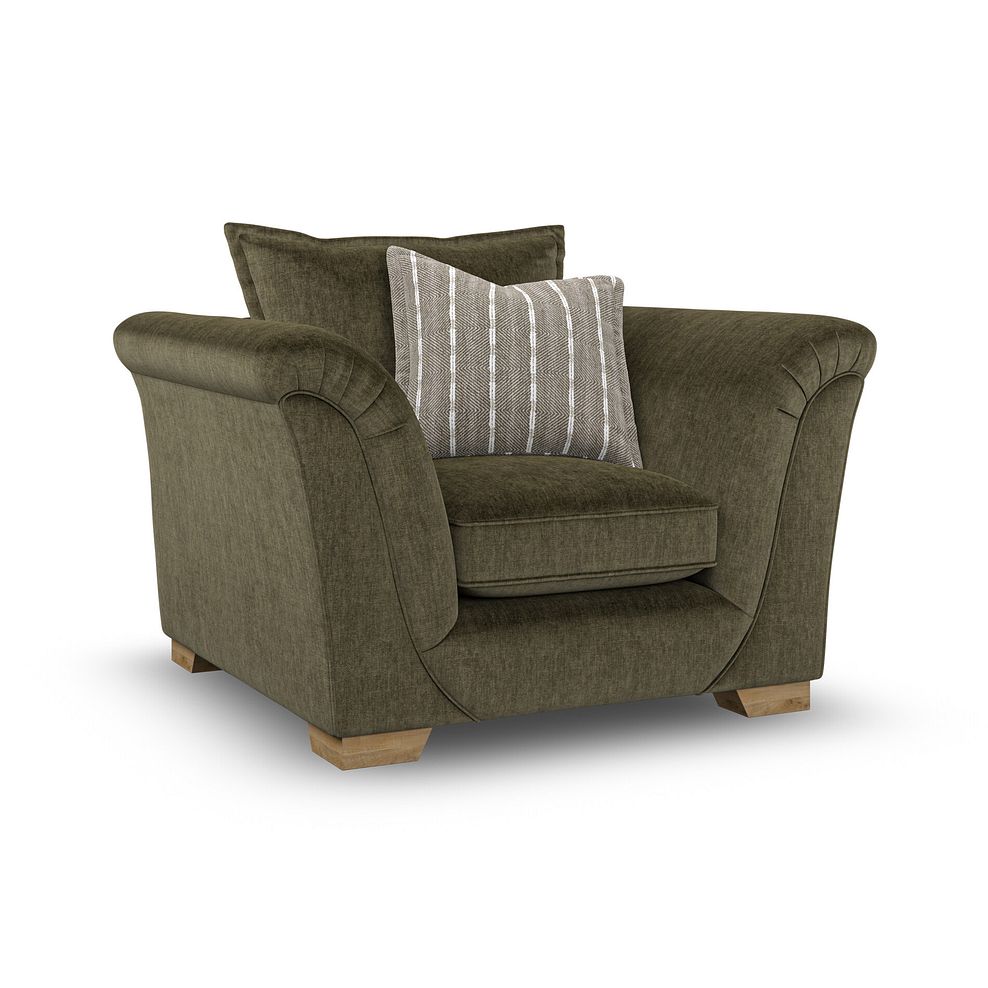 Milldale Armchair in Garda Seaweed Fabric with Earth Scatters 1