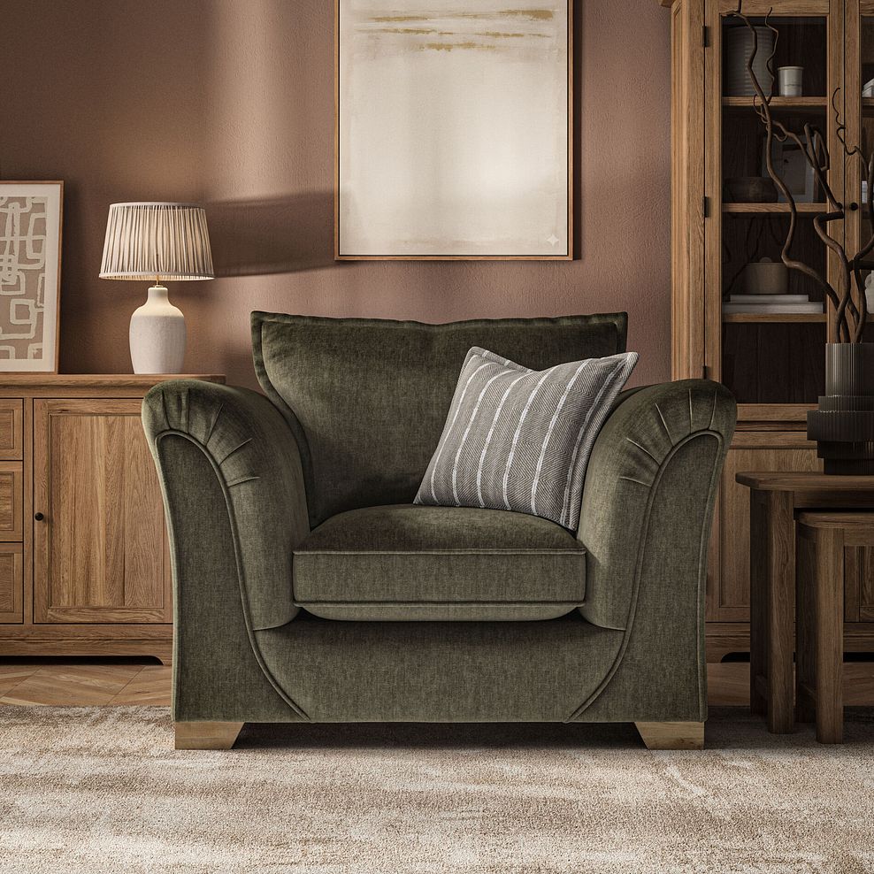 Milldale Armchair in Garda Seaweed Fabric with Earth Scatters 2