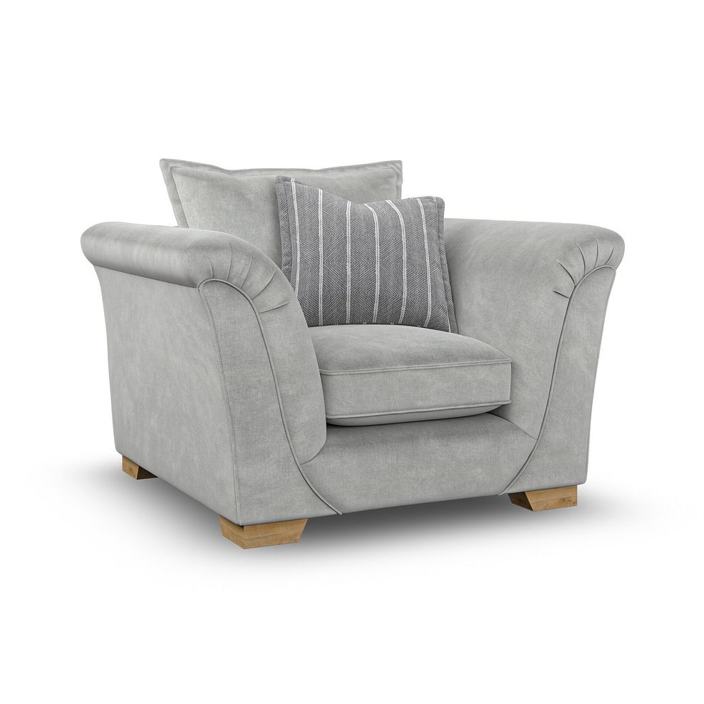 Milldale Armchair in Garda Showers Fabric with Grey Scatters 1