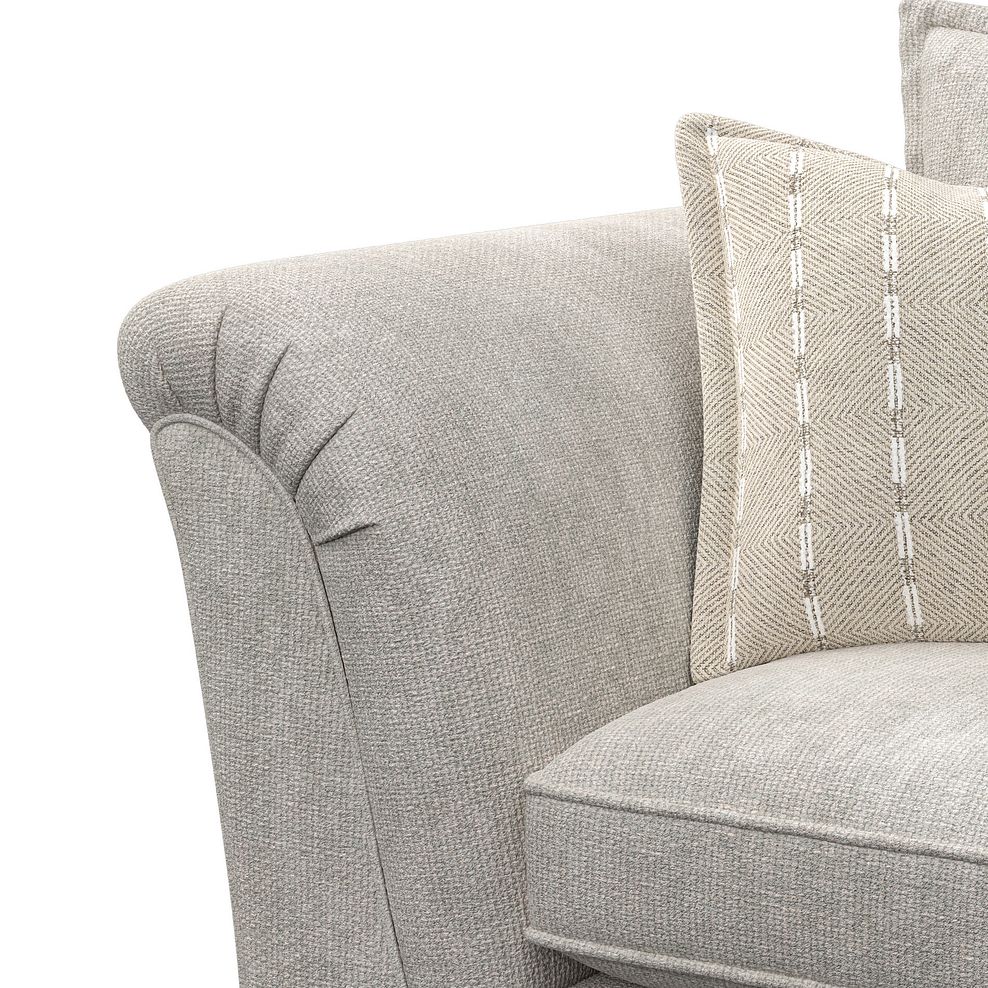 Milldale Armchair in  Milo Ivory Fabric with Linen Scatters 8
