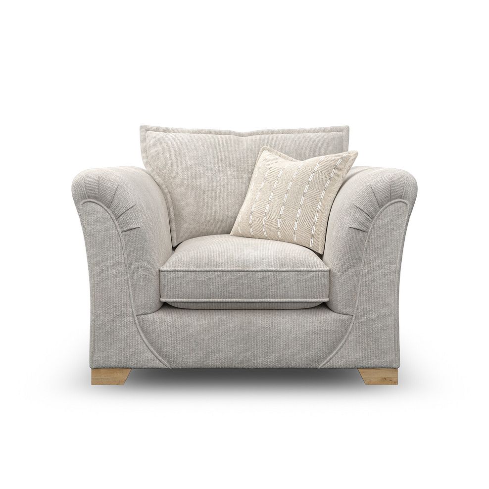 Milldale Armchair in  Milo Ivory Fabric with Linen Scatters 4