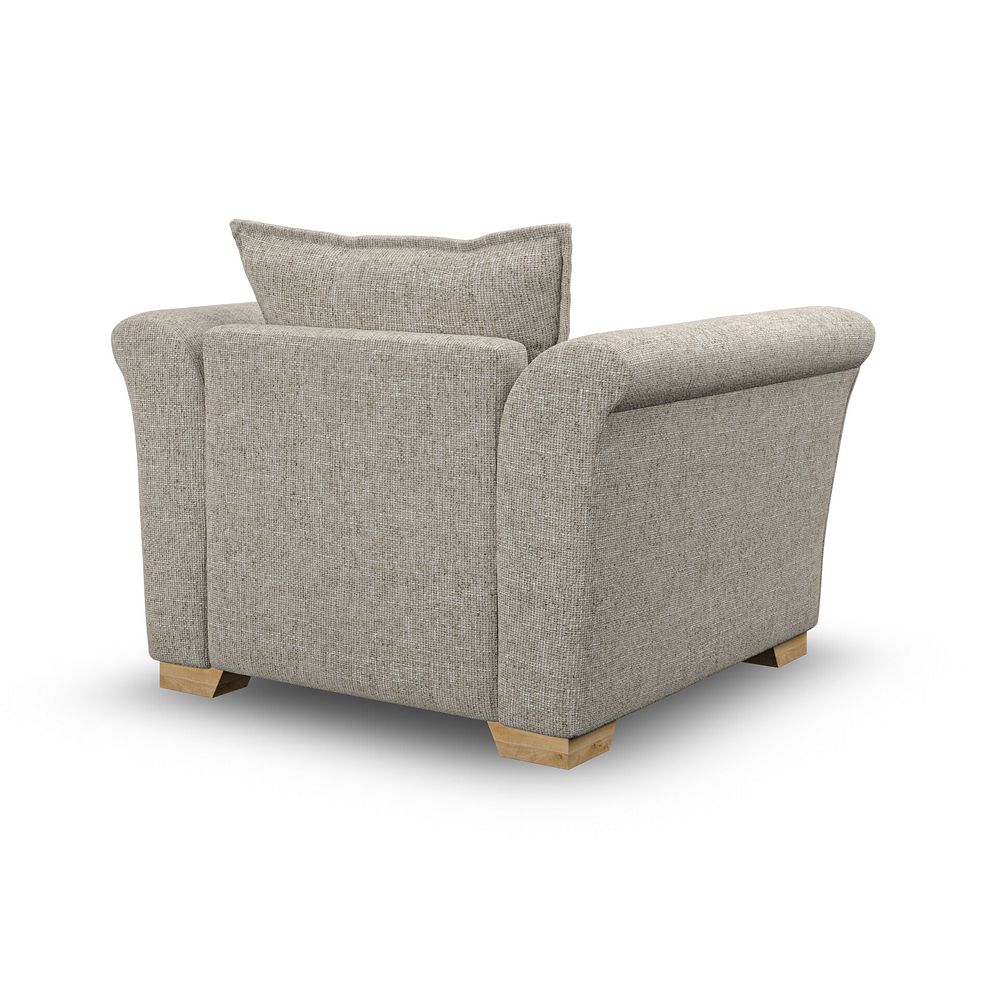 Milldale Armchair in Milo Mink Fabric with Linen Scatters 3